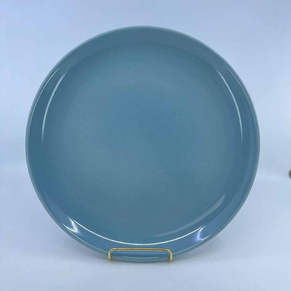vintage russel wright “iroquois” casual dining dinner plate 10” ice blue